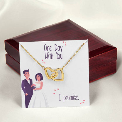 To My Future Wife - Interlocking Hearts Luxury Lovecube Interlocking Hearts Necklace