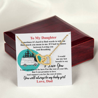 Gift For Daughter - Interlocking Heart Necklace Interlocking Hearts Necklace