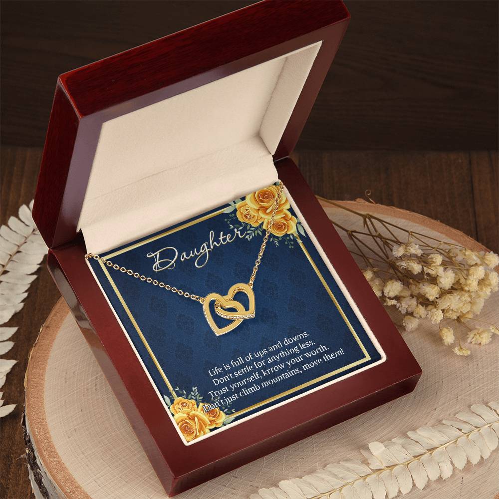 Necklace For Daughter From Mom Dad Daughter Birthday Necklace Interlocking Hearts Daughter Jewelry Giftpersonalized Necklace For Daughter Interlocking Hearts Necklace