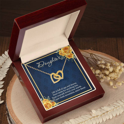 Necklace For Daughter From Mom Dad Daughter Birthday Necklace Interlocking Hearts Daughter Jewelry Giftpersonalized Necklace For Daughter Interlocking Hearts Necklace