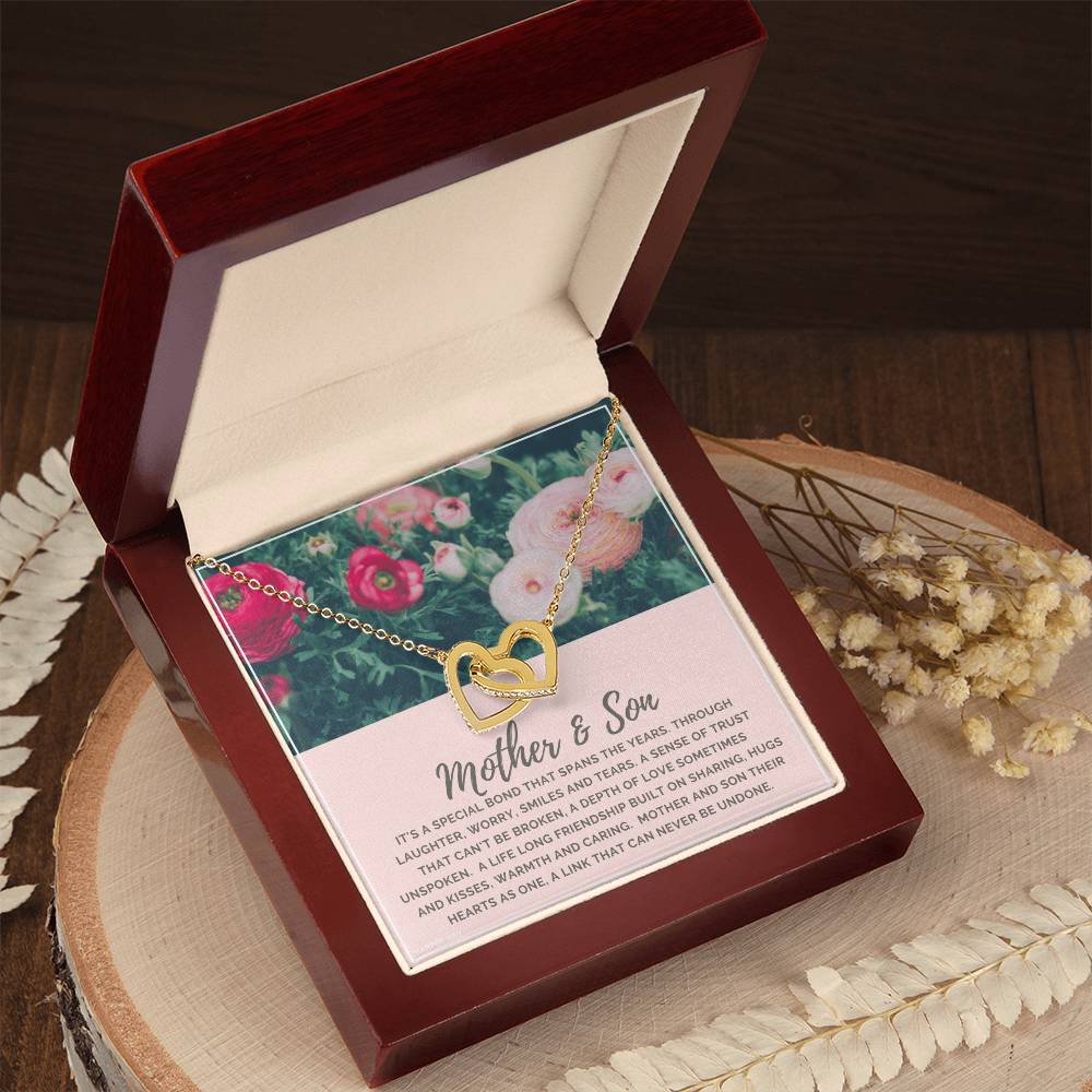 Mother And Son Interlocking Hearts Necklace