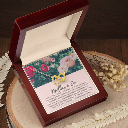 Mother And Son Interlocking Hearts Necklace