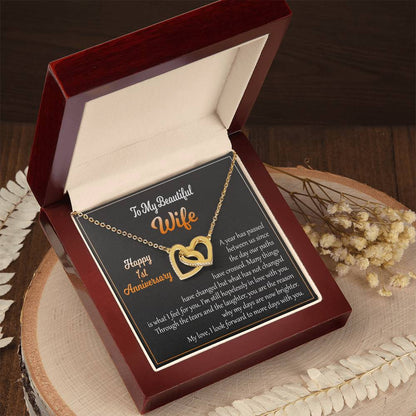 Necklace For Wife Perfect Anniversary Gift From Husband Interlocking Hearts Necklace