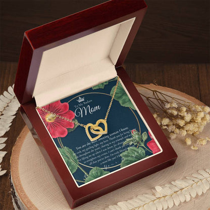 To My Badass Mom Necklace Mother’S Day Gift Daughter To Mom Gift Gift From Daughter To Mom On Wedding Day Mom Gift Birthday Gift Interlocking Hearts Necklace