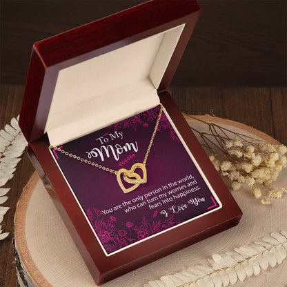 To My Mom - You Are The Person - Necklace Interlocking Hearts Necklace