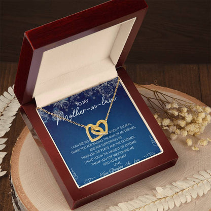 To My Mother-In-Law Interlocking Hearts Necklace Message Card