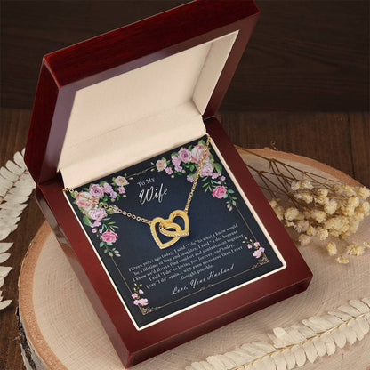 To My Wife 15Th Wedding Anniversary Interlocked Hearts Necklace Interlocking Hearts Necklace