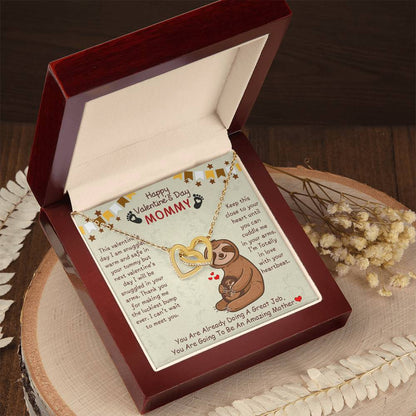 You Are Going To Be An Amazing Mother - Happy Valentine'S Day Mommy - Interlocking Heart Necklace Interlocking Hearts Necklace