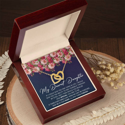 Surprise Gift For Daughter Interlocking Hearts Necklace