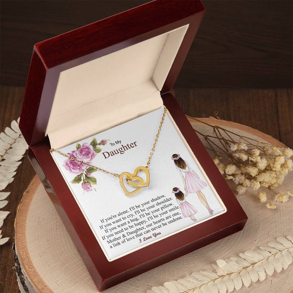 Gift For Daughter From Mon Daughter - Necklace Interlocking Hearts Necklace