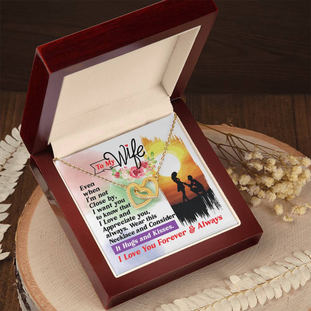 Gift For Wife- Interlocking Heart Necklace Interlocking Hearts Necklace