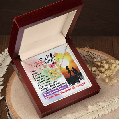 Gift For Wife- Interlocking Heart Necklace Interlocking Hearts Necklace