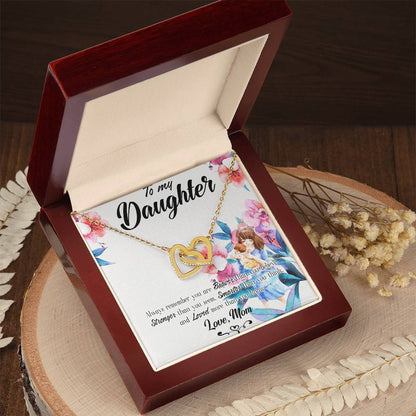 Necklace For Daughtergranddaughter Forever Love Necklace To My Daughter Necklaces From Mom Mother Dad Personalized To My Daughter Interlocking Hearts Necklace