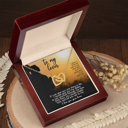 Unique Lover'S Gift - Two Hearts Necklace Interlocking Hearts Necklace