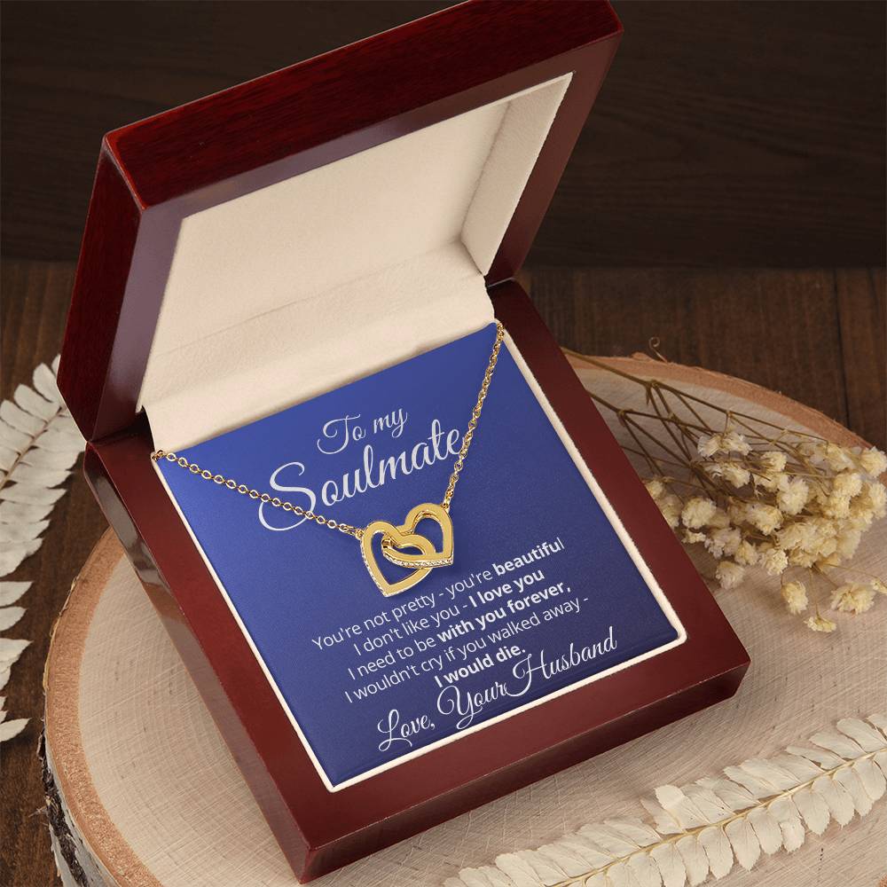 Soulmate Hearts Necklace Gift Interlocking Hearts Necklace