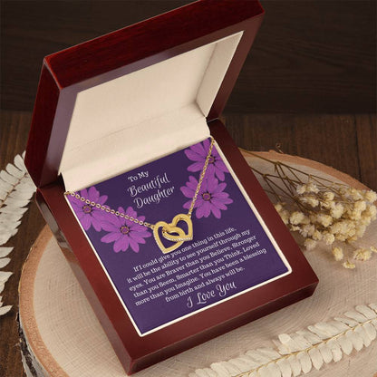 Gift For Daughter - If I Could Give You One Thing. Interlocked Hearts Interlocking Hearts Necklace