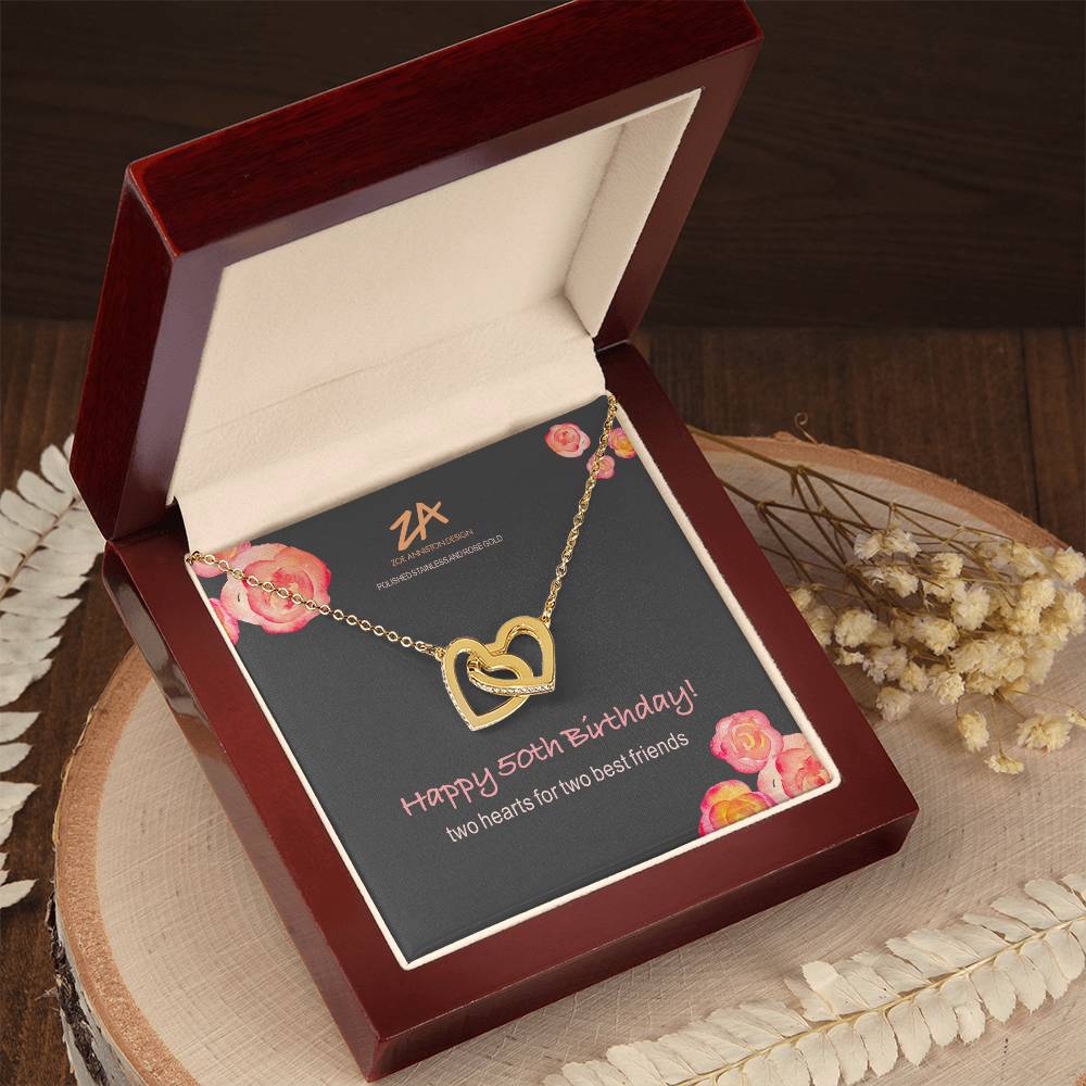 Happy 50Th! Interlocking Hearts Necklace