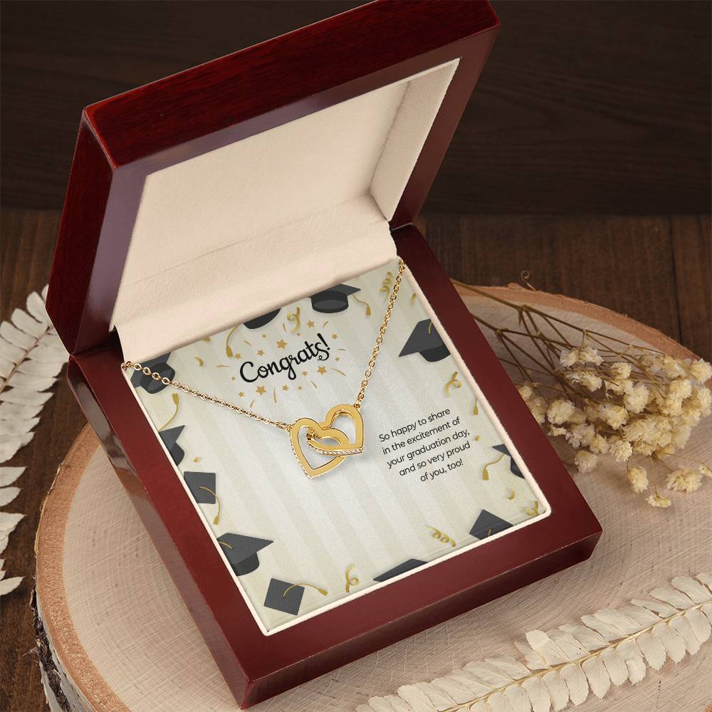 Happy Graduation - Interlocking Hearts Necklace