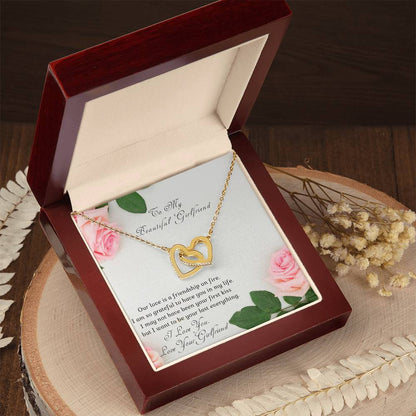 Girl To Girlfriend-Two Hearts Necklace-Our Love Is A. Interlocking Hearts Necklace