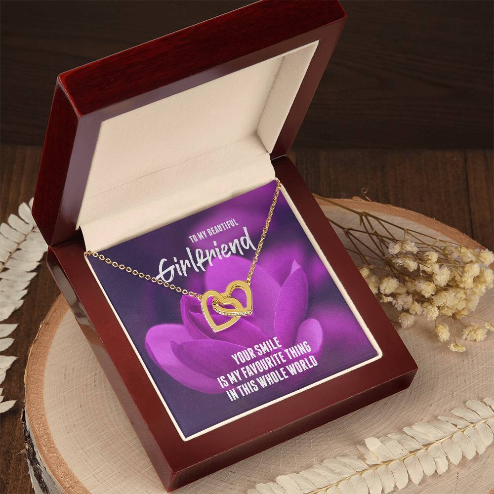 Interlocking Hearts - To My Beautiful Girlfriend Interlocking Hearts Necklace