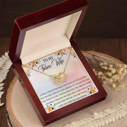 Future Wife Necklace To My Future Wife Interlocking Hearts Necklace Future Wife Birthday Gift Girlfriend Necklace Girlfriend Necklace