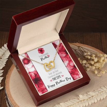 Great Job Mom Linked Hearts Mothers Day Necklace Interlocking Hearts Necklace