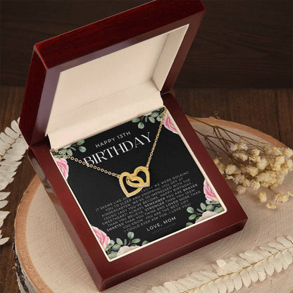 Gift For 13 Year Old Girl Gifts 13Th Birthday Girl 13Th Birthday Gift Thirteenth Birthday Necklace Teen Birthday Gift Official Teenager Interlocking Hearts Necklace