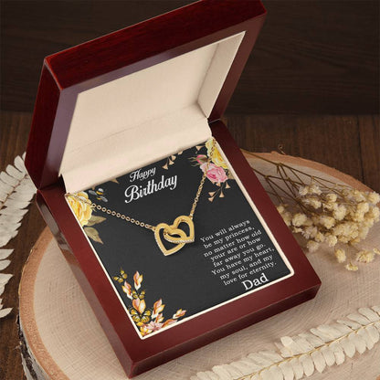 Happy Birthday Daughter Heart Necklace Interlocking Hearts Necklace
