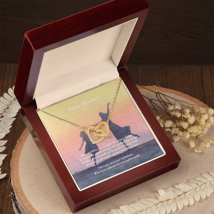 Two Hearts - Dear Mother Interlocking Hearts Necklace