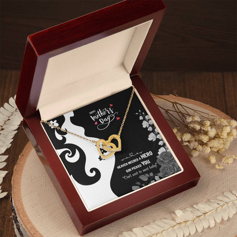 To My Pregnant Wife Interlocking Hearts Necklace