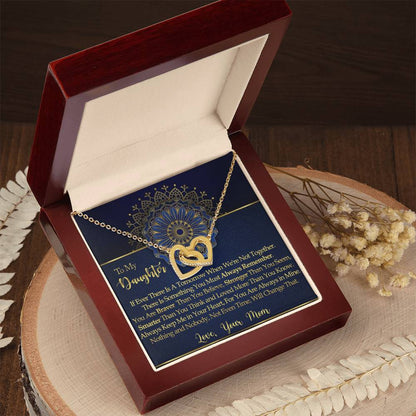 To My Daughter - Interlocked Hearts Necklace Interlocking Hearts Necklace