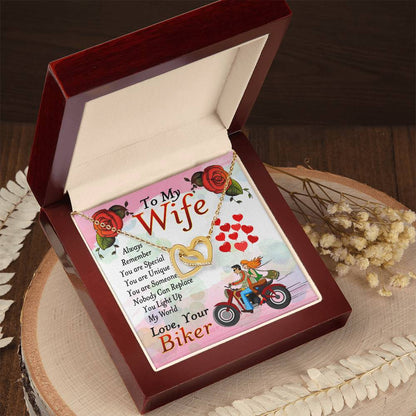 Biker'S Wife - Interlocking Heart Necklace Interlocking Hearts Necklace