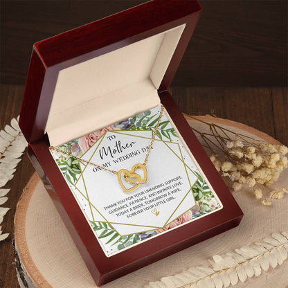 Gift For Mom On Wedding Day Necklace Mother Wedding Gift Necklace Mom Wedding Interlocking Hearts Necklace Thank You Momther Wedding Gift