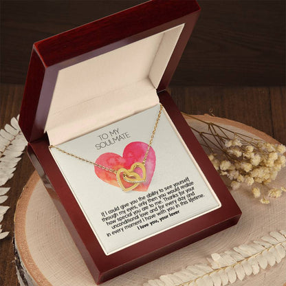 Unique Necklace For Your Soulmate - Give The Gift Of Love Interlocking Hearts Necklace