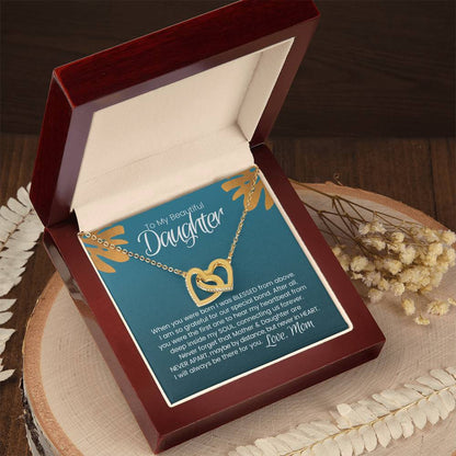 Mother Daughter Bond Connected By Heart Necklace Limited Edition - Grab Yours Now! Interlocking Hearts Necklace
