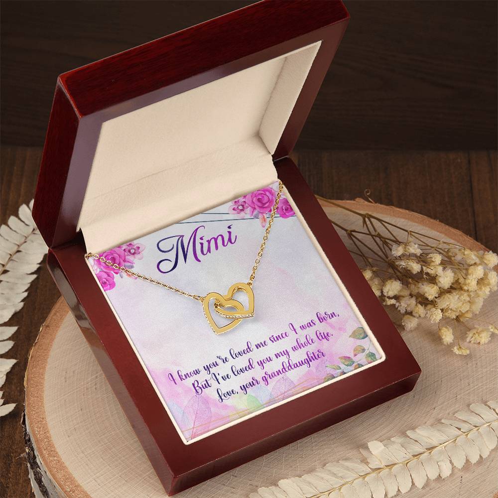 Mimi Interlocking Hearts Necklace Message Card