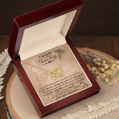Nurse Wife Interlocking Hearts Necklace