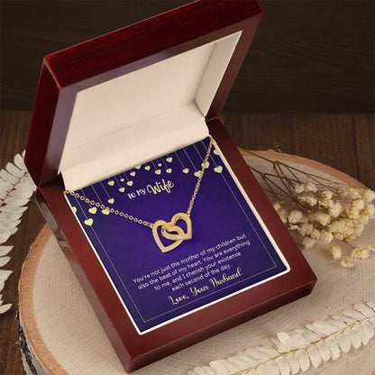 To My Wife Necklace Interlocking Hearts Necklace