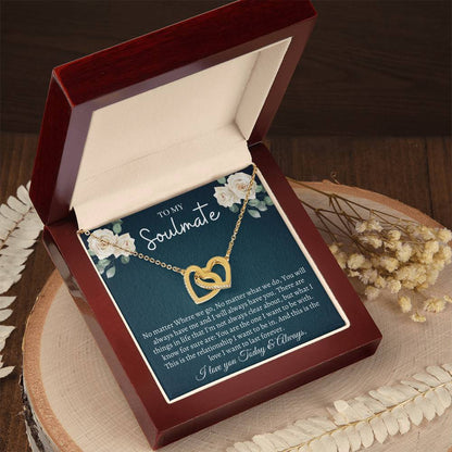Interlocking Necklace Soulmate Interlocking Hearts Necklace