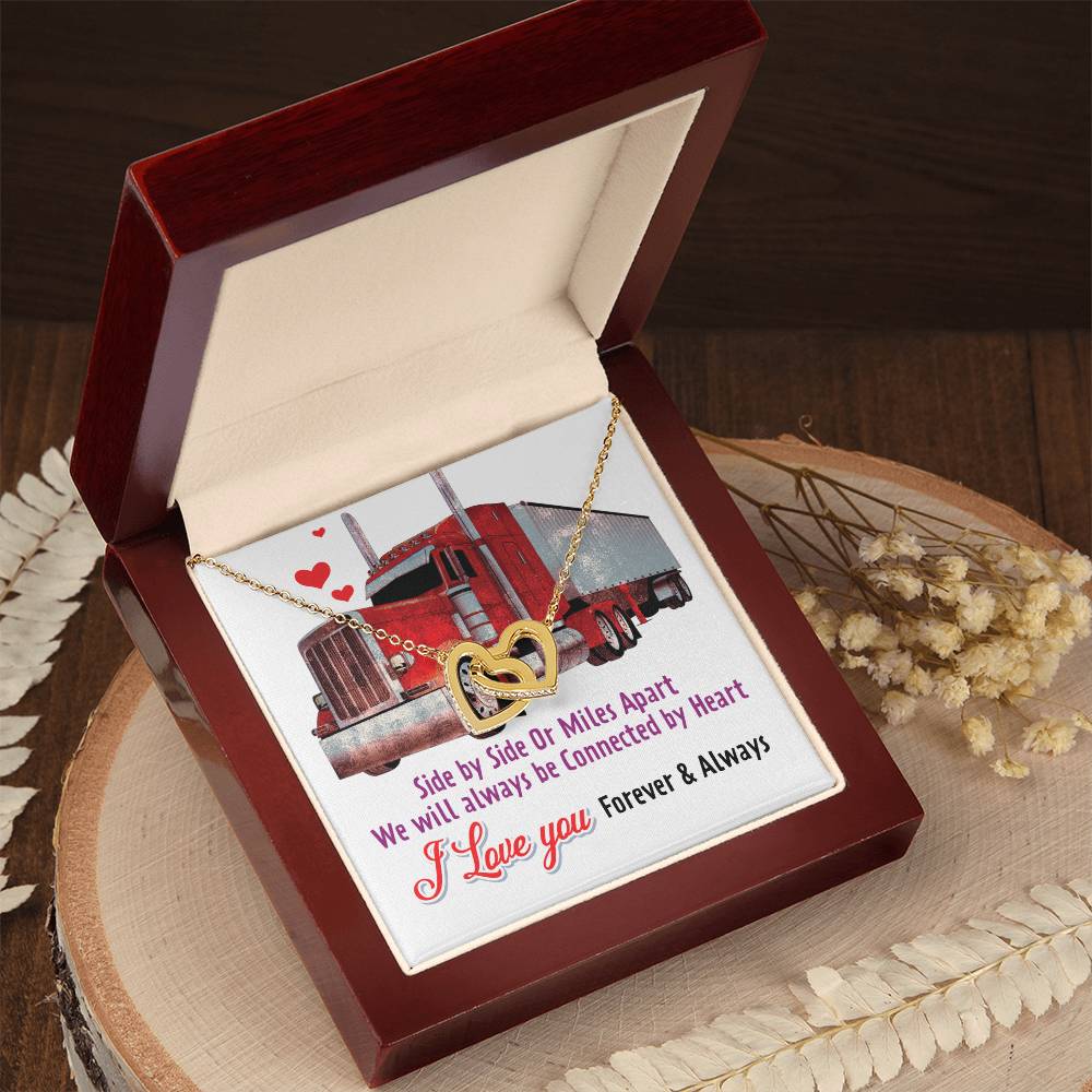 Trucker'S Wife-Interlocking Heart Necklace Interlocking Hearts Necklace