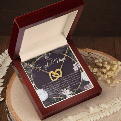 Single Mom Gift Mothers Day Gift Present For Single Mother Super Mom Necklace Gift For Single Mother Jewelry For Mom Interlocking Hearts Necklace