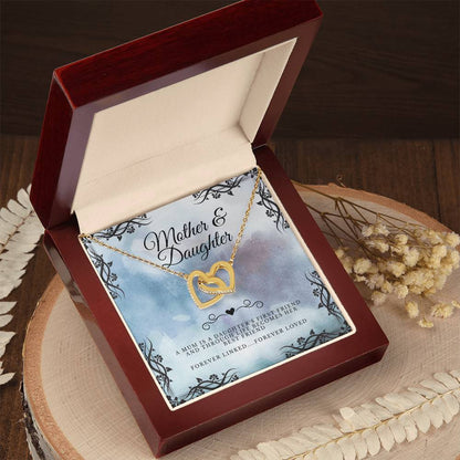 Mother & Daughter - Gift To Daughter - Interlocked Hearts Pendant Interlocking Hearts Necklace