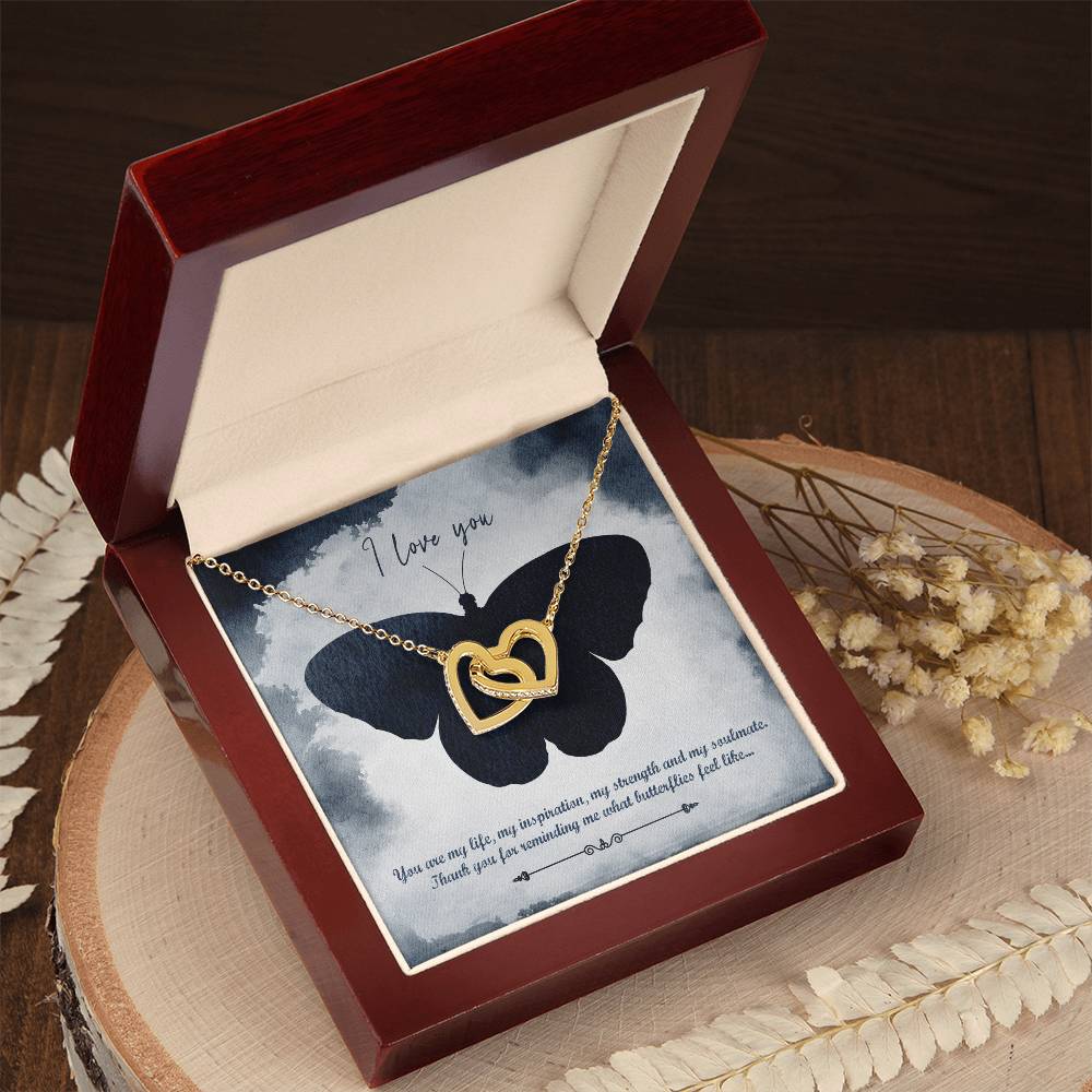 Interlocking Hearts Butterfly Interlocking Hearts Necklace
