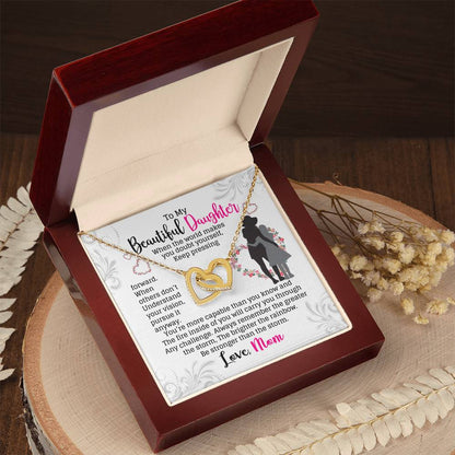Gift For Daughter - Interlocking Heart Necklace Interlocking Hearts Necklace