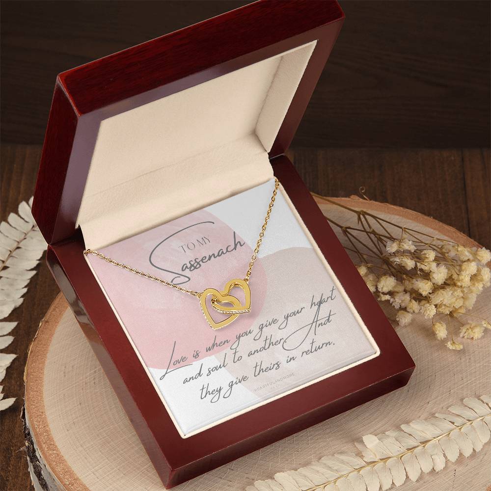 To My Sassenach Outlander Gift Outlander Gift Box Outlander Jewelry Outlander Gift For Wife Outlander Charm Outlander Necklace Interlocking Hearts Necklace
