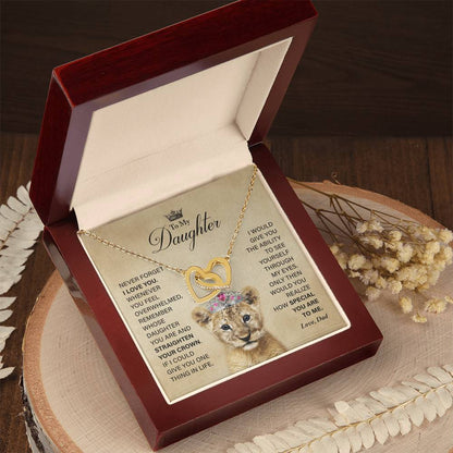 Daughter - How Special You Are To Me- Necklace Interlocking Hearts Necklace