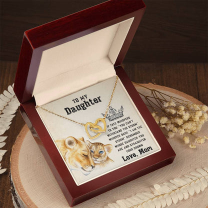 To My Strong Daughter Luxe Interlocking Heart Necklace Gift Set Interlocking Hearts Necklace