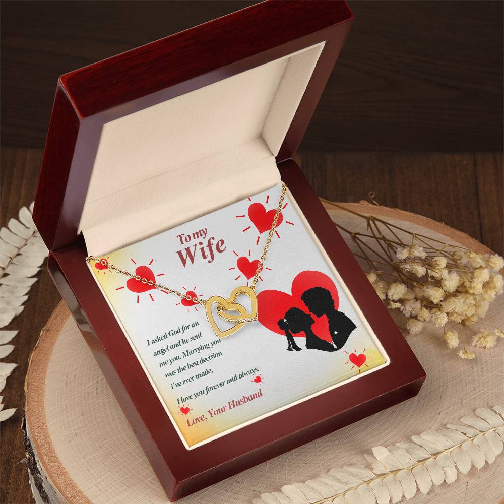 I Love You Forever And Always - Interlocking Hearts Necklace