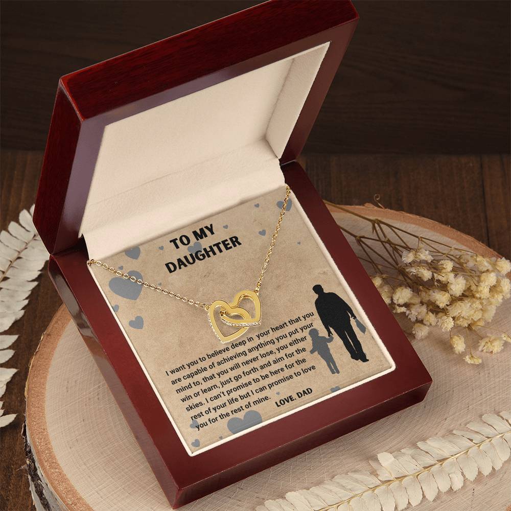 To My Daughter ?? Interlocking Hearts Necklace