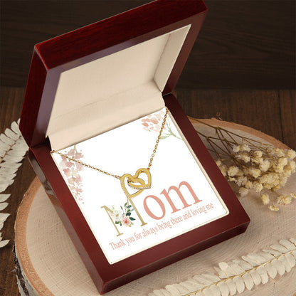Mom Necklace Interlocking Hearts Necklace